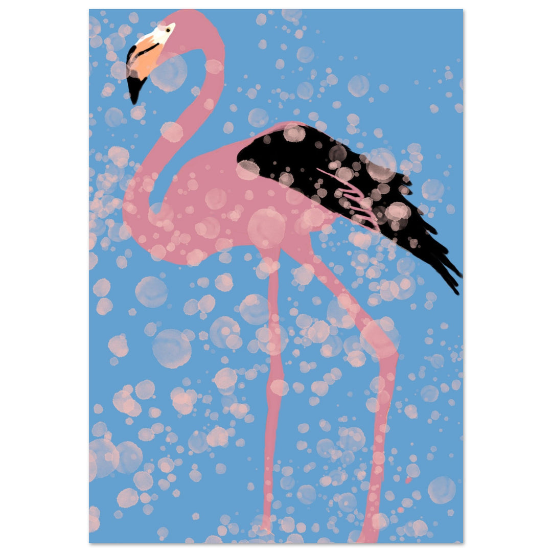 Premium Semi-Glossy Paper Poster - Pink Flamingo