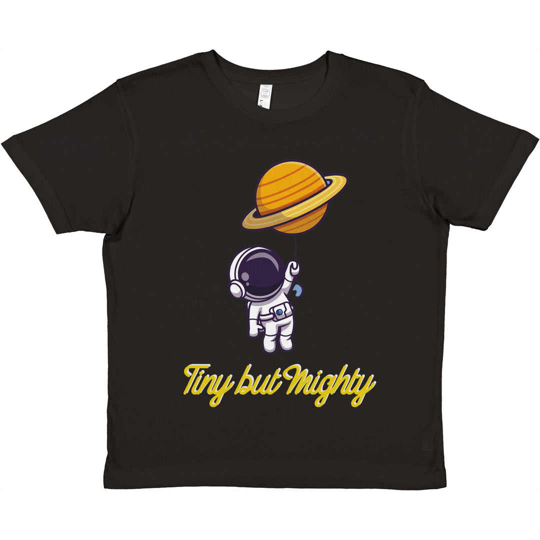 Premium Kids Crewneck T-shirt - Little Astronaut Unisex "Tiny but Mighty"