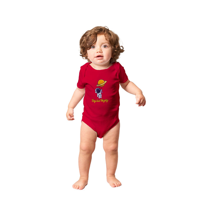 Classic Baby Short Sleeve Bodysuit - Little Astronaut Unisex "Tiny but Mighty"