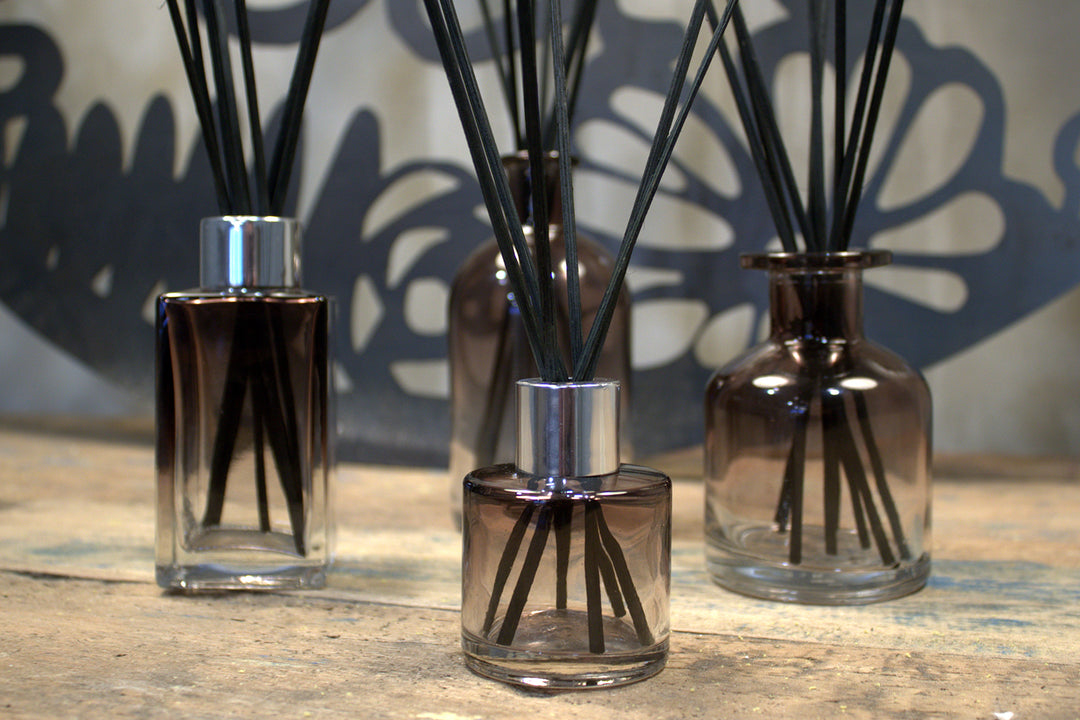 200 ml Round Antique Reed Diffuser Bottle - Charcoal