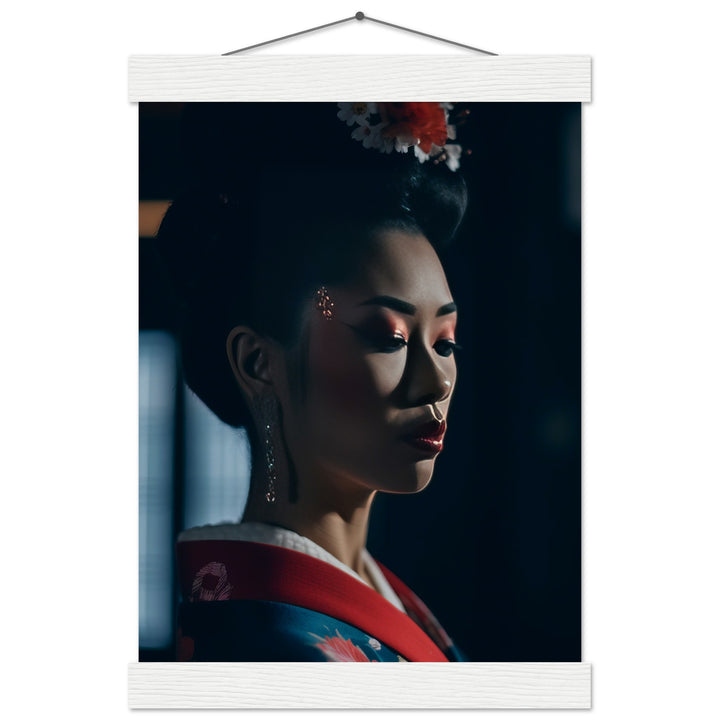 Museum-Quality Matte Paper Poster with Hanger - Geisha's Solitude