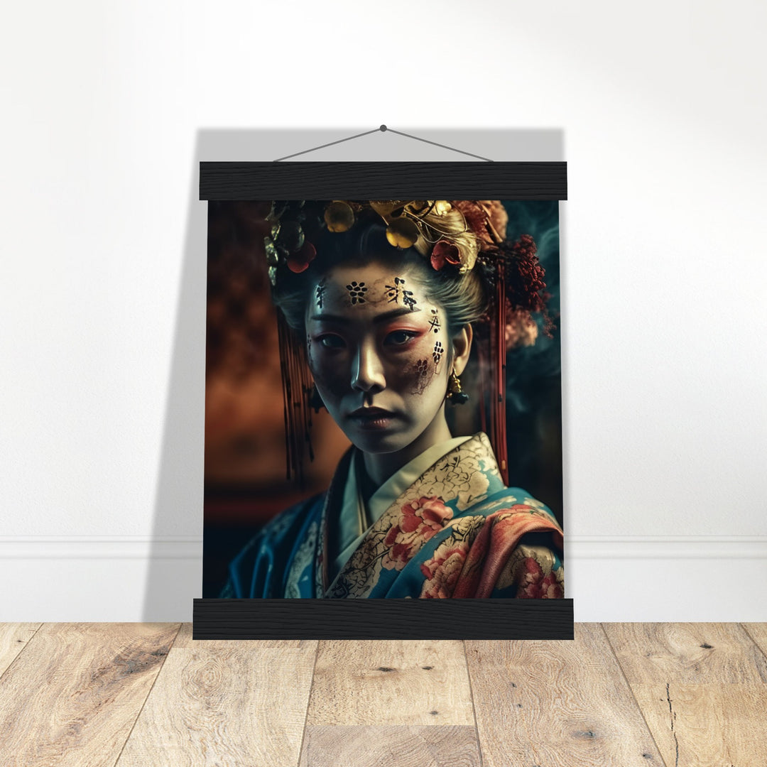 Premium Semi-Glossy Paper Poster with Hanger - Gaze of the Golden Geisha