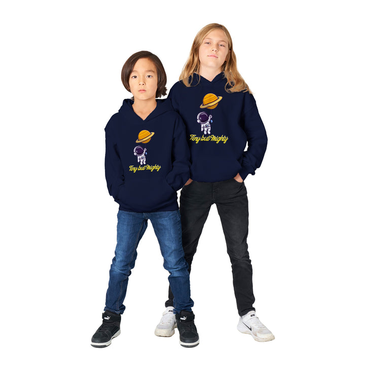 Classic Kids Pullover Hoodie - Little Astronaut Unisex "Tiny but Mighty"