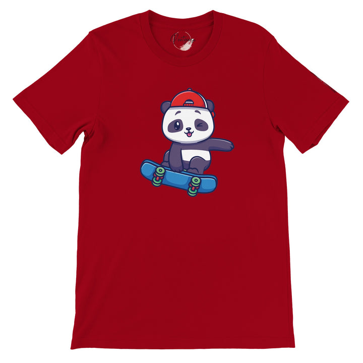 Premium Unisex Crewneck T-shirt - Skater Panda "Choose Kindness"