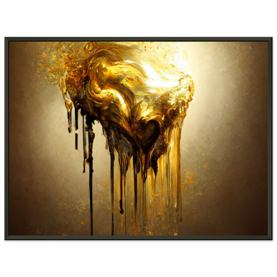 Classic Matte Paper Metal Framed Poster - Heart of Gold Melted II