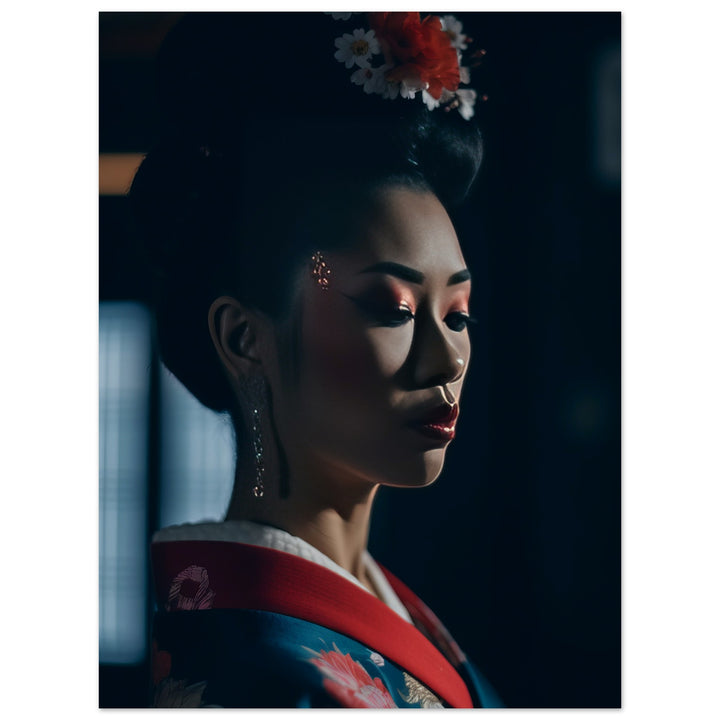 Museum-Quality Matte Paper Poster - Geisha's Solitude