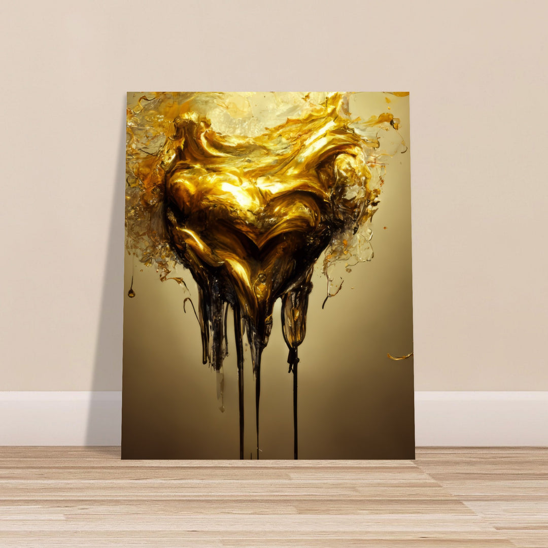 Aluminium Print - Heart of Gold Melted
