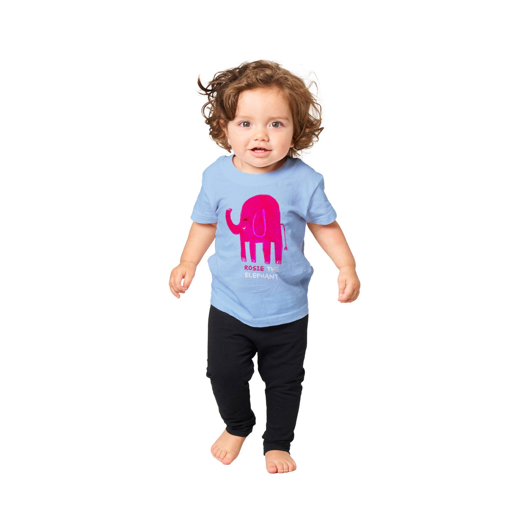 Classic Baby Crewneck T-shirt - Rosie the elephant