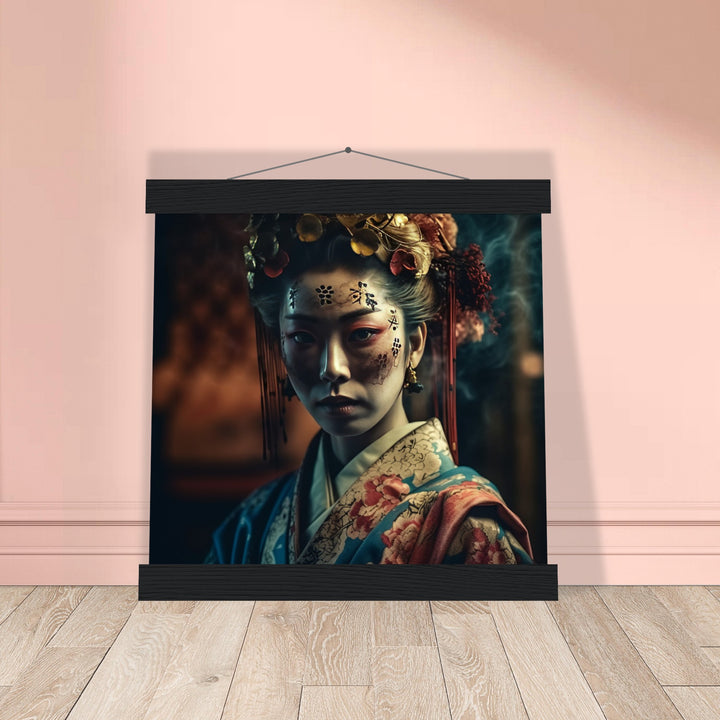 Premium Matte Paper Poster with Hanger - Gaze of the Golden Geisha
