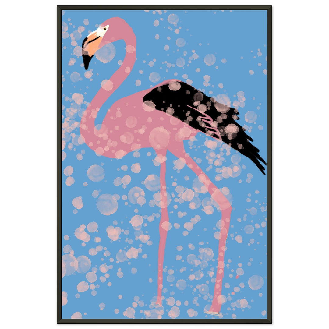 Premium Semi-Glossy Paper Metal Framed Poster - Pink Flamingo