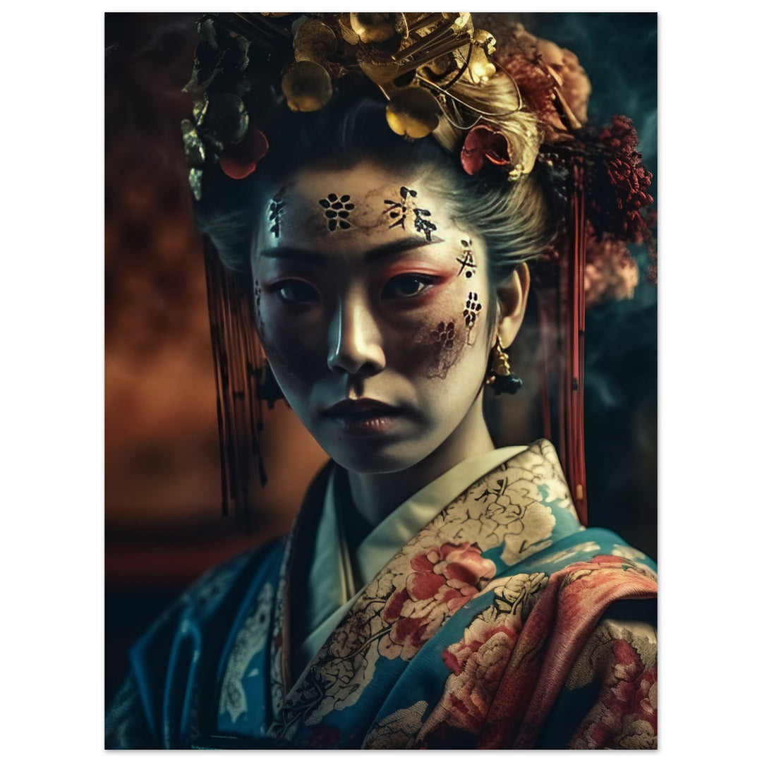 Classic Matte Paper Poster - Gaze of the Golden Geisha