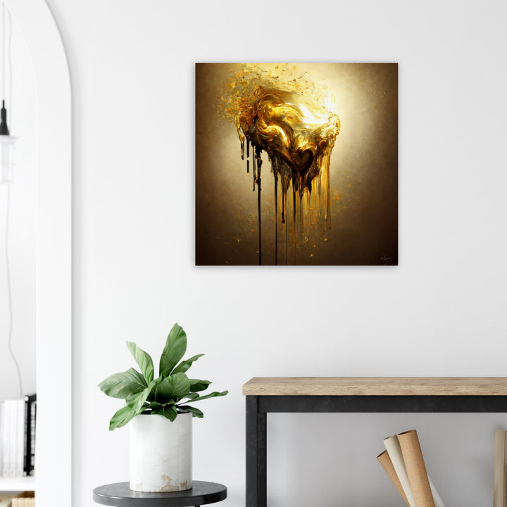 Museum-Quality Matte Paper Poster - Heart of Gold Melted II
