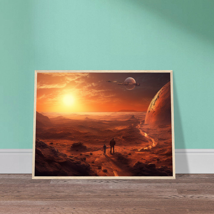 Premium Matte Paper Wooden Framed Poster - Sunset on Mars I
