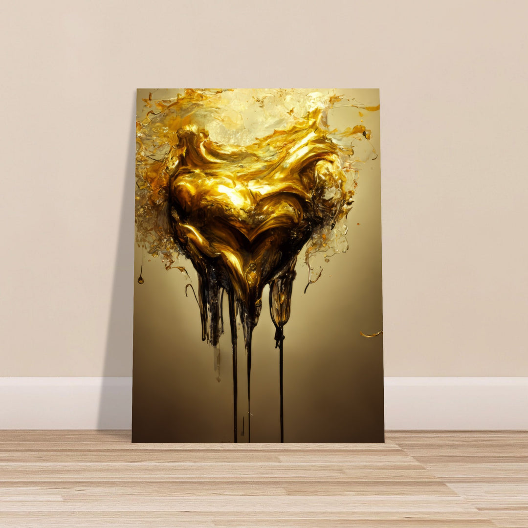 Aluminium Print - Heart of Gold Melted
