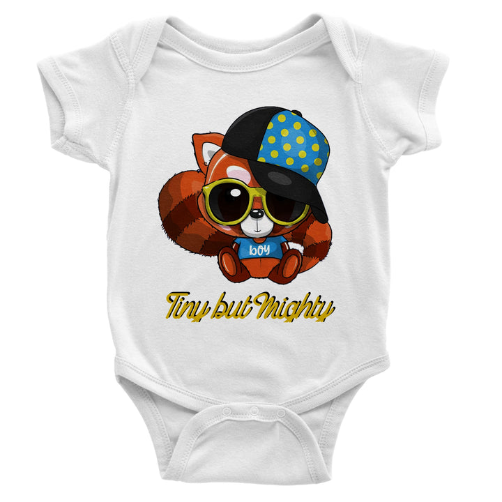 Classic Baby Short Sleeve Bodysuit - Red Panda Boy "Tiny but Mighty"
