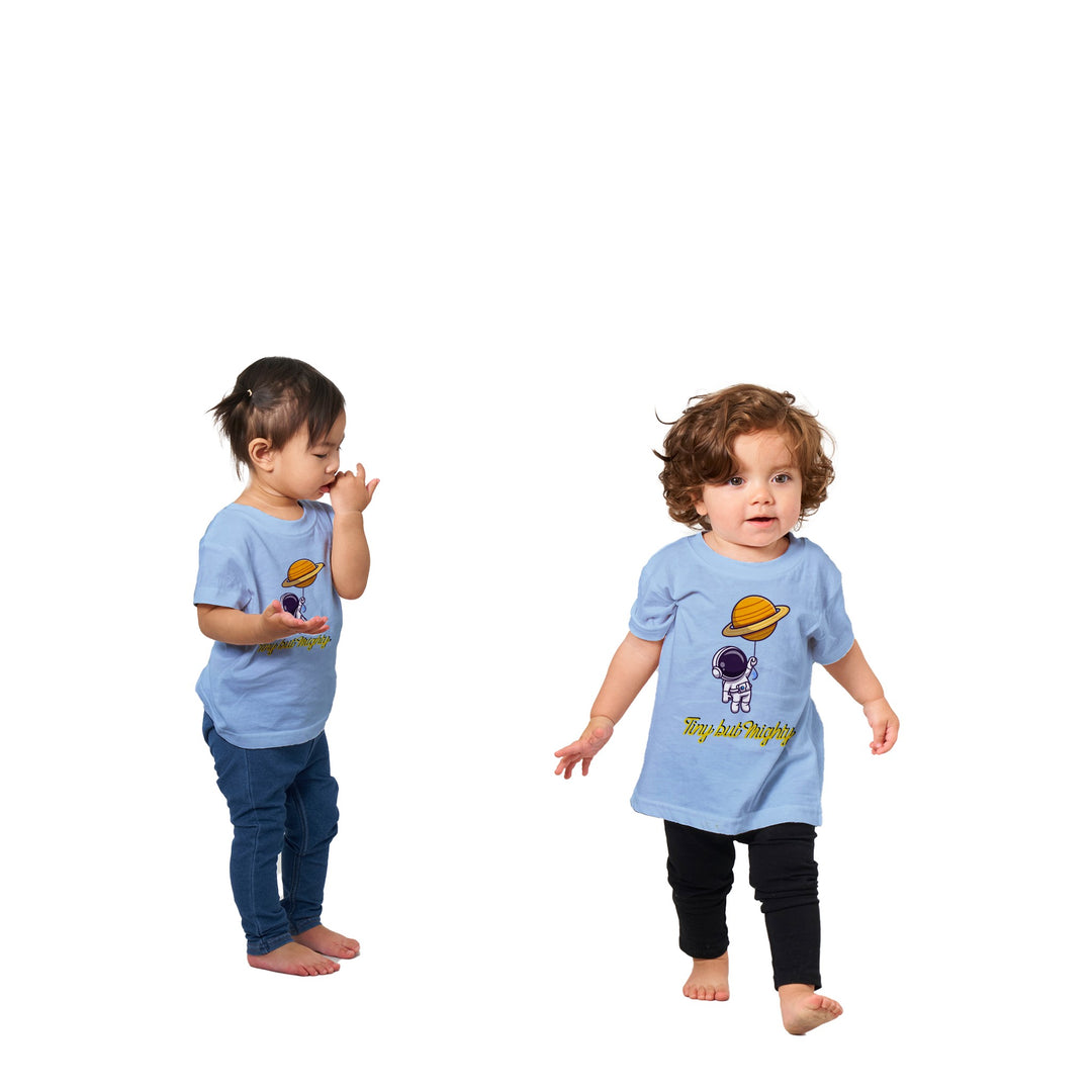Classic Baby Crewneck T-shirt - Little Astronaut Unisex "Tiny but Mighty"