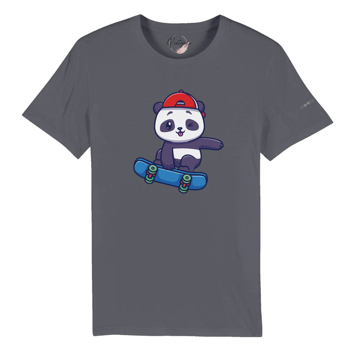 Organic Unisex Crewneck T-shirt - Skater Panda "Choose Kindness"