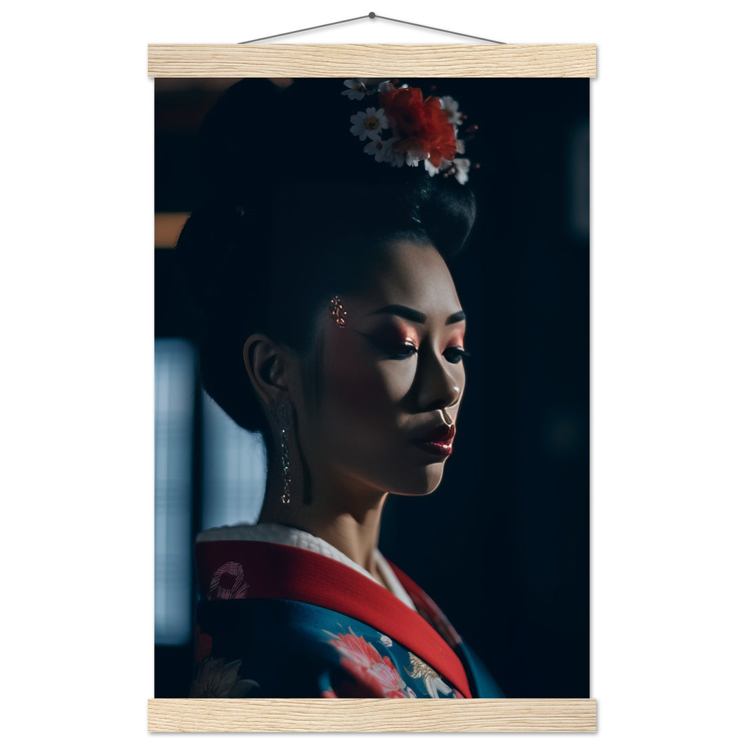 Classic Matte Paper Poster with Hanger - Geisha's Solitude
