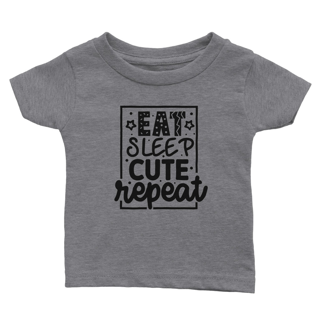 Classic Baby Crewneck T-shirt - Eat sleep cute repeat