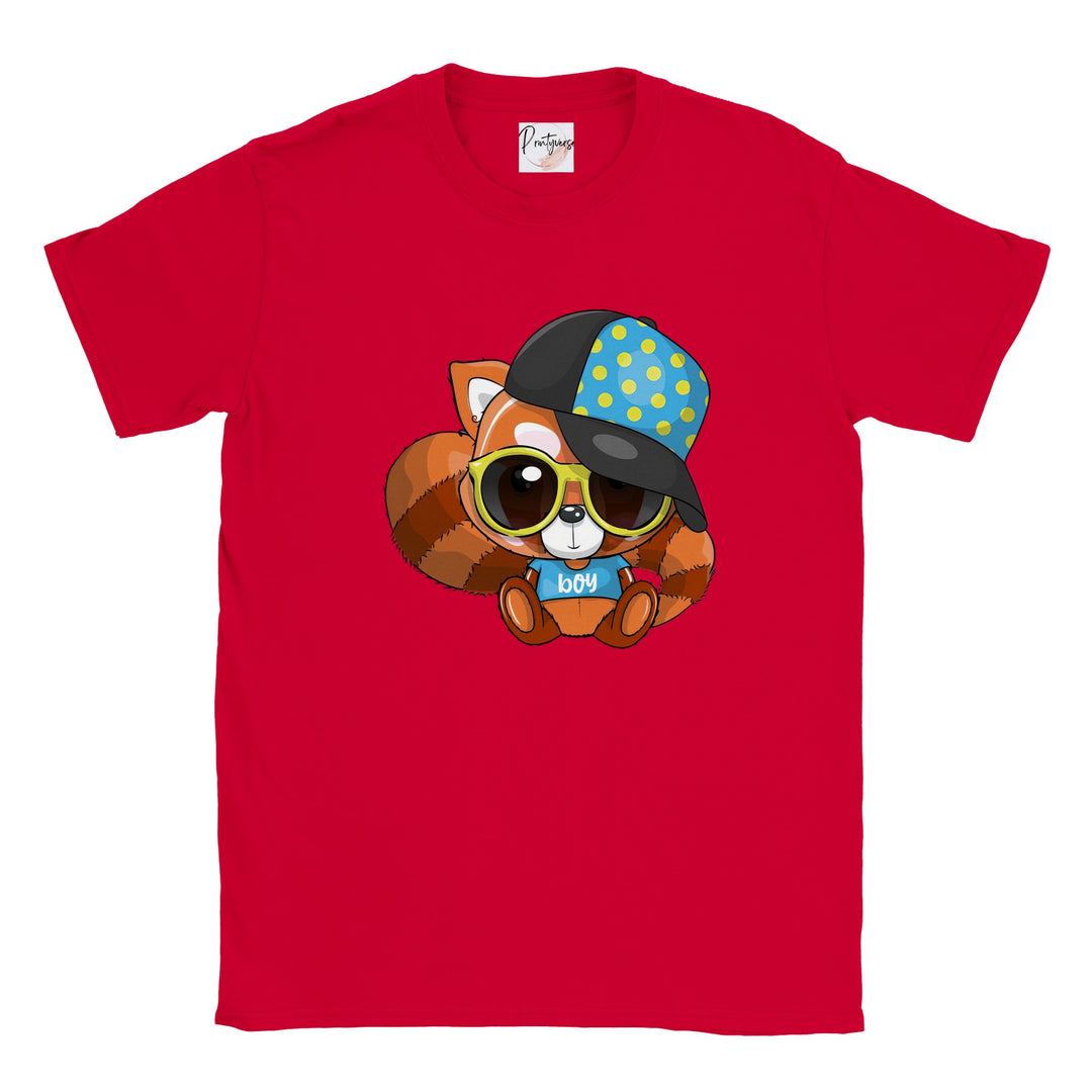 Classic Kids Crewneck T-shirt - Red Panda Boy
