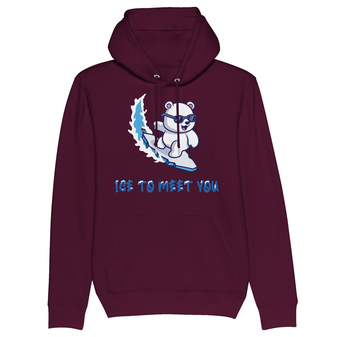 Organic Unisex Pullover Hoodie "Ice To Meet You"