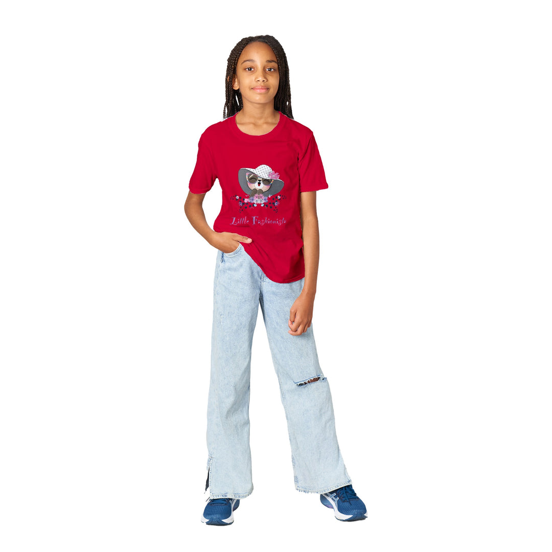 Classic Kids Crewneck T-shirt - Girl "Little Fashionista"