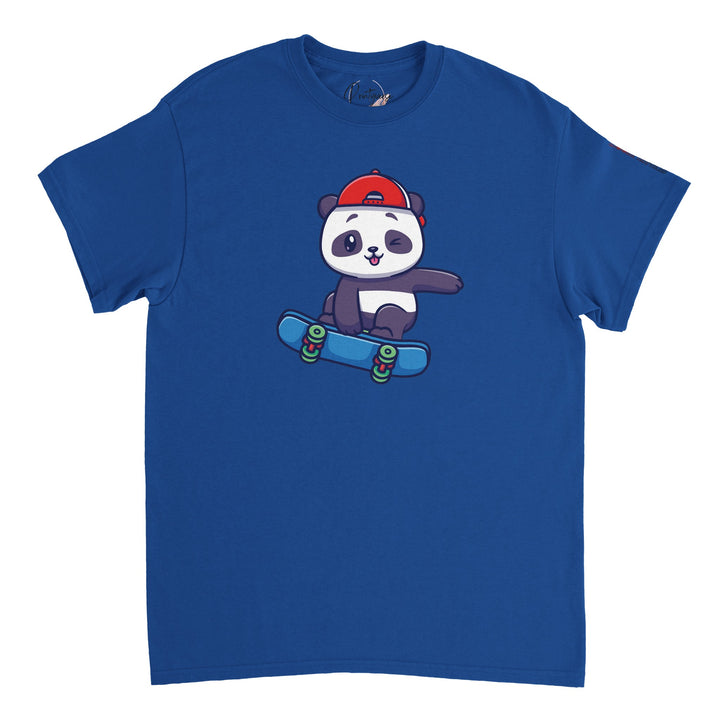 Heavyweight Unisex Crewneck T-shirt - Skater Panda "Choose Kindness"