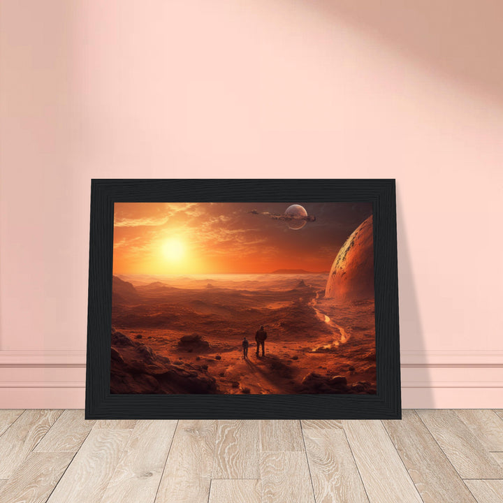 Premium Semi-Glossy Paper Wooden Framed Poster - Sunset on Mars I
