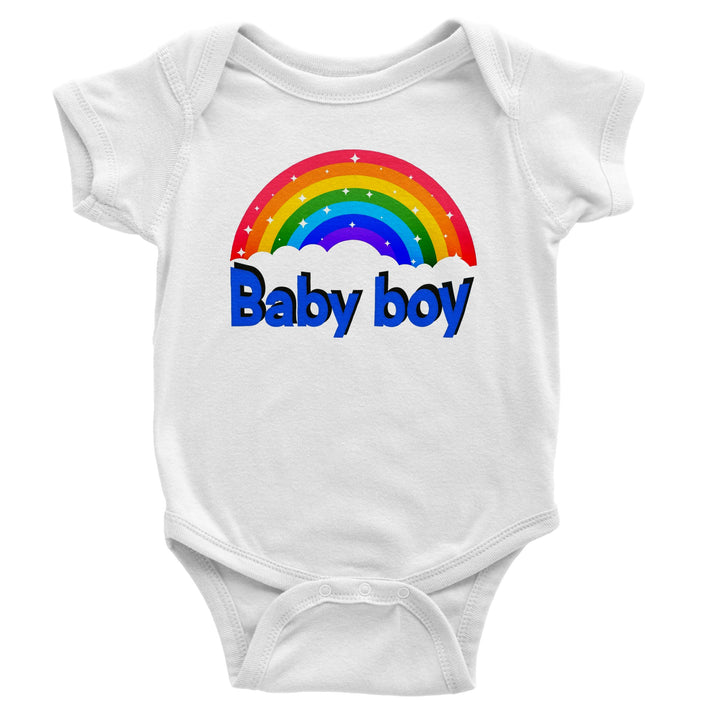 Classic Baby Short Sleeve Bodysuit - Baby Boy Rainbow III
