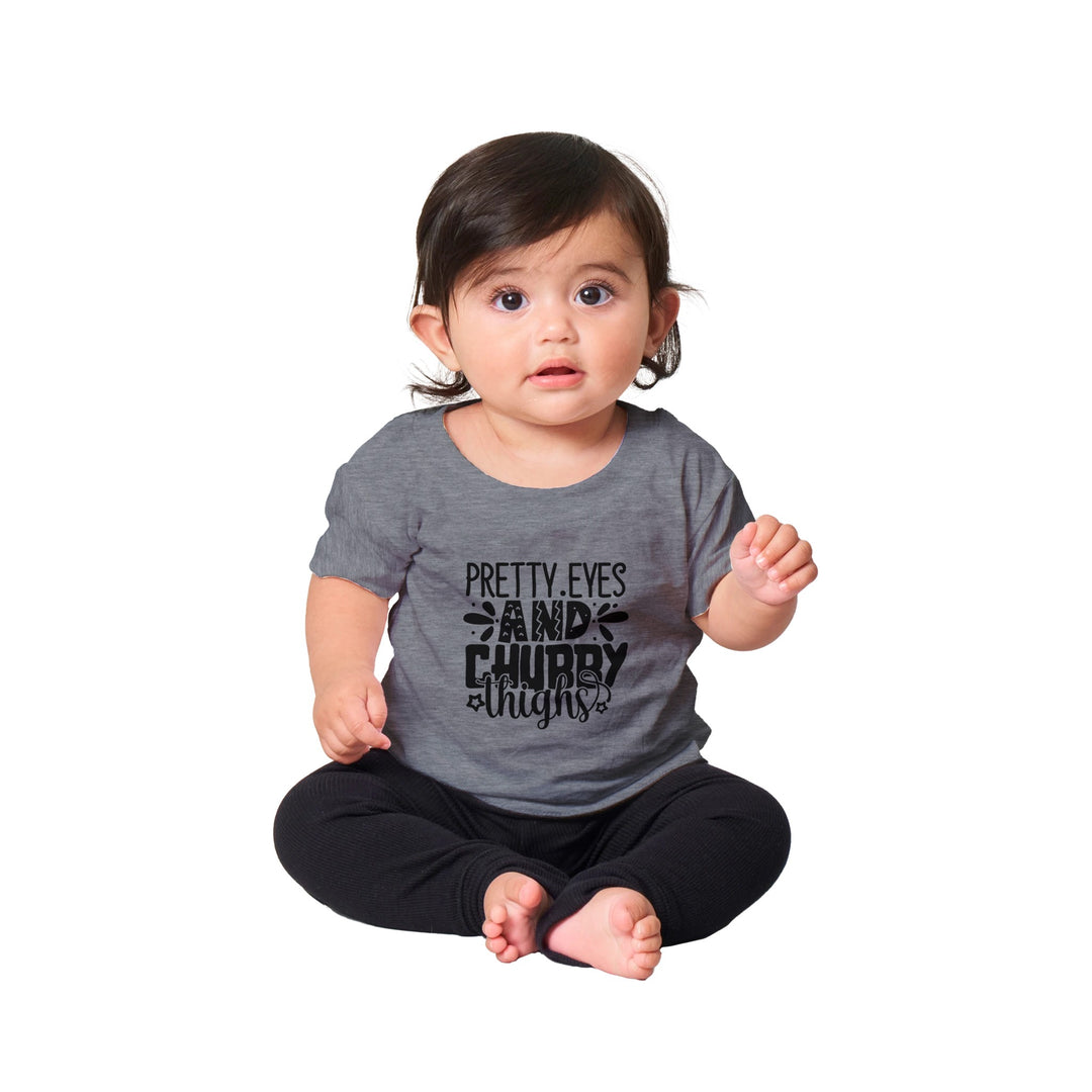 Classic Baby Crewneck T-shirt - Pretty eyes and chubby thighs