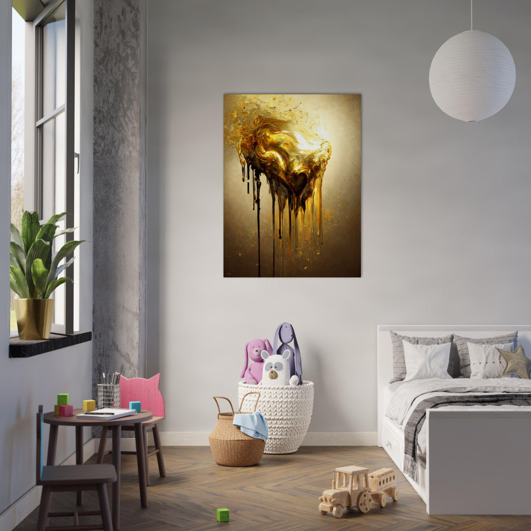 Premium Semi-Glossy Paper Poster - Heart of Gold Melted II
