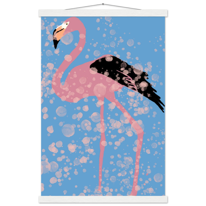Classic Semi-Glossy Paper Poster with Hanger - Pink Flamingo