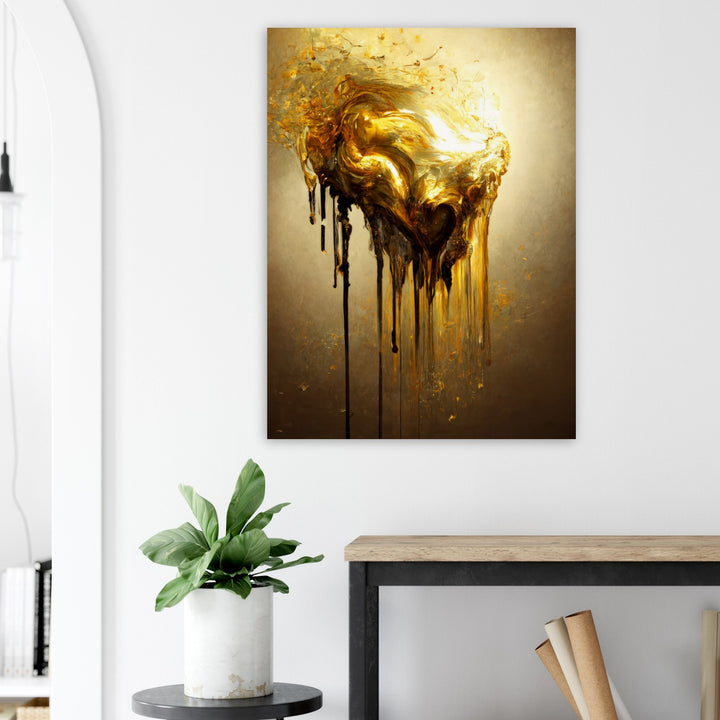 Museum-Quality Matte Paper Poster - Heart of Gold Melted II