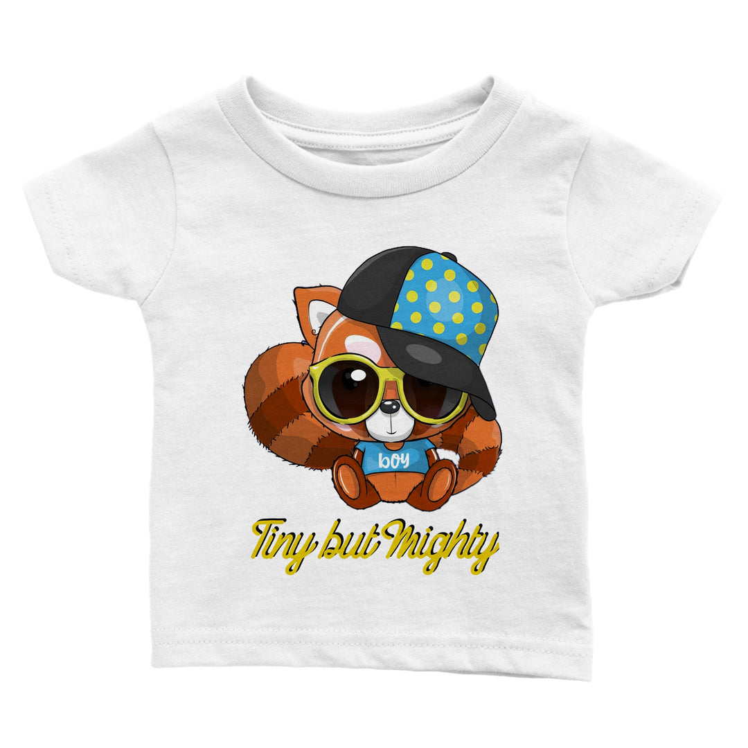 Classic Baby Crewneck T-shirt - Red Panda Boy "Tiny but Mighty"