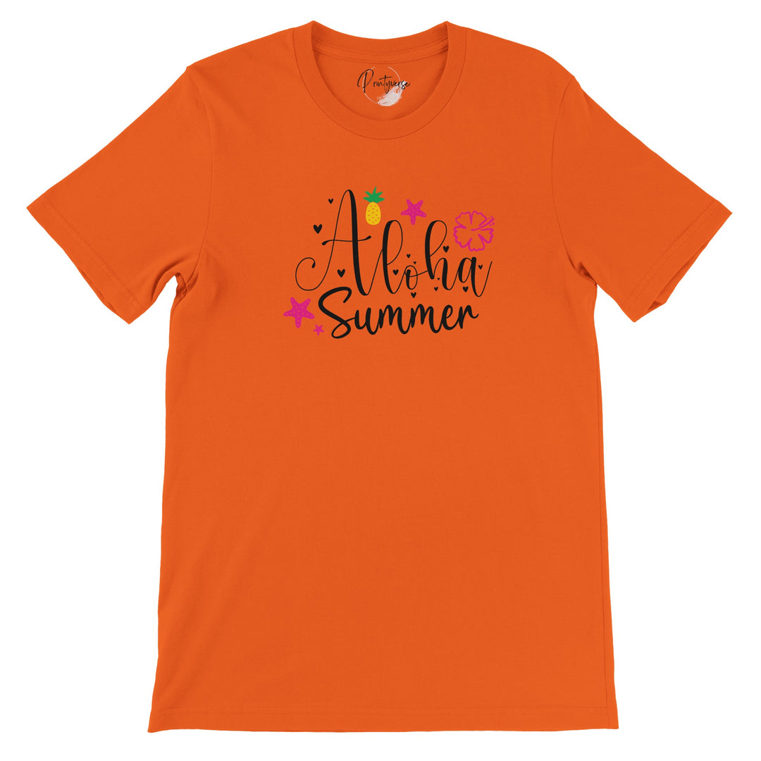 Premium Unisex Crewneck T-shirt - Aloha Summer