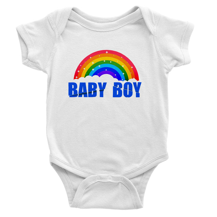 Classic Baby Short Sleeve Bodysuit - Baby Boy Rainbow II