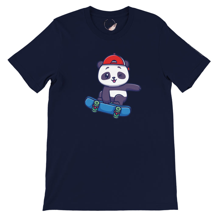 Premium Unisex Crewneck T-shirt - Skater Panda "Choose Kindness"