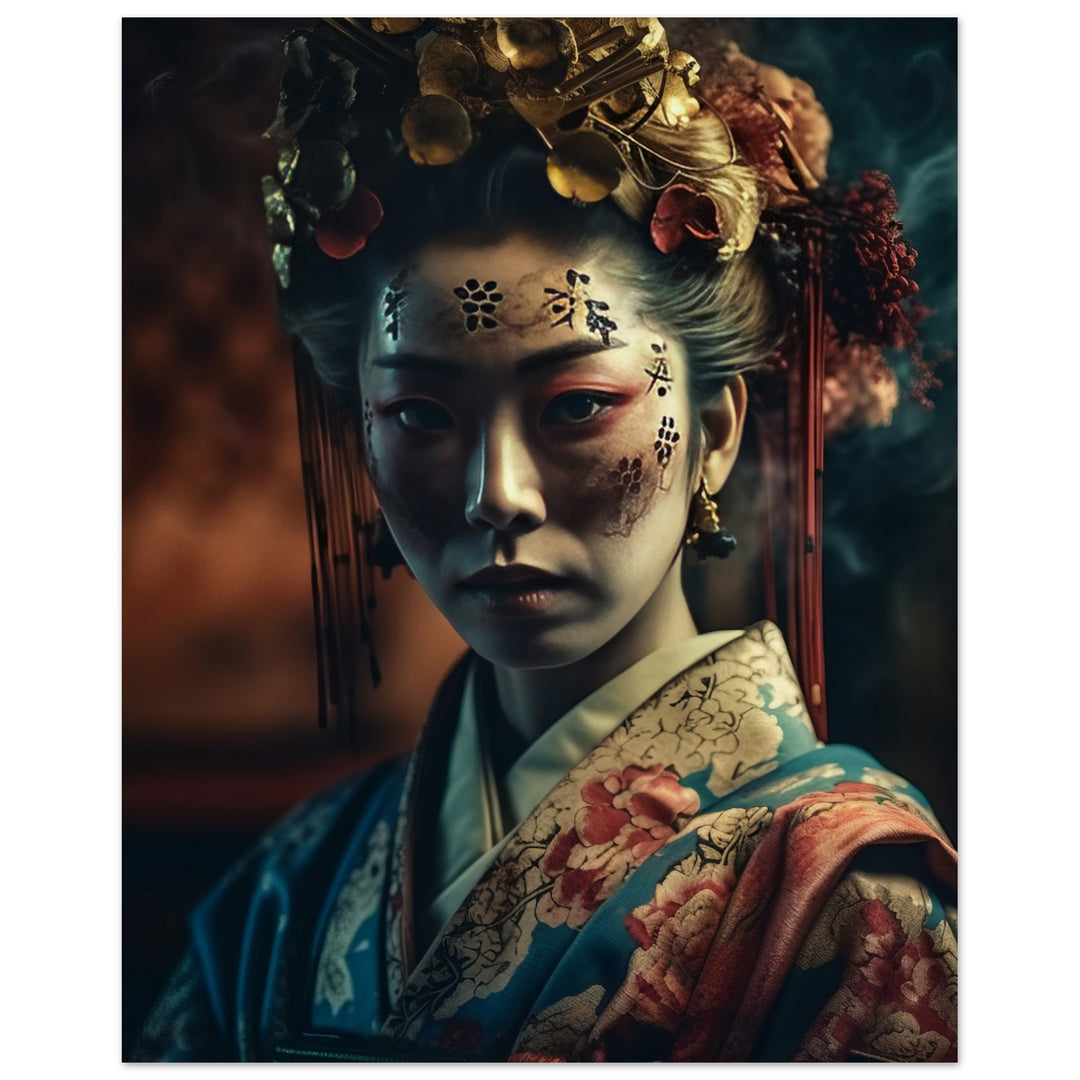 Museum-Quality Matte Paper Poster - Gaze of the Golden Geisha