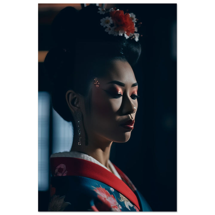 Premium Matte Paper Poster - Geisha's Solitude