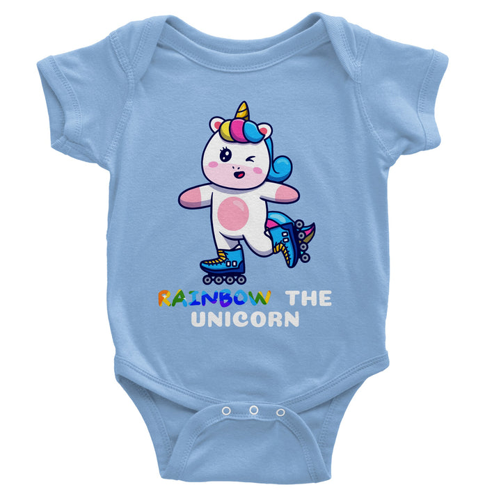 Classic Baby Short Sleeve Bodysuit - Rainbow the unicorn