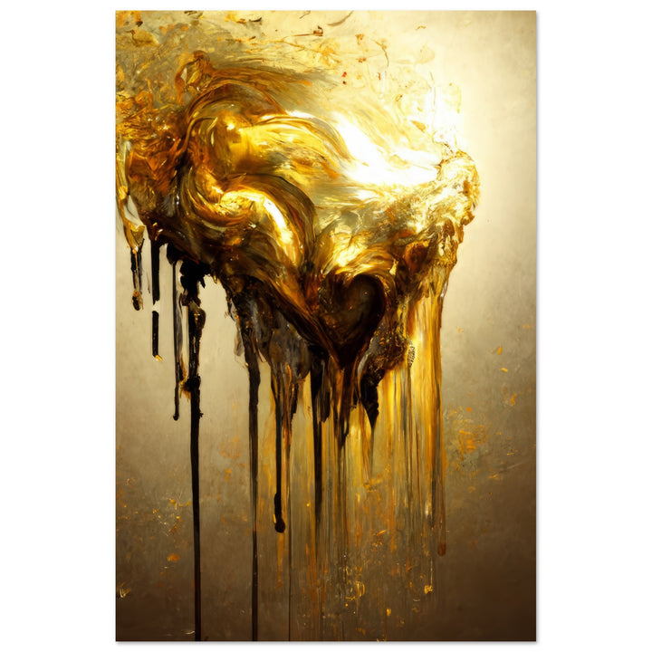 Aluminium Print - Heart of Gold Melted II