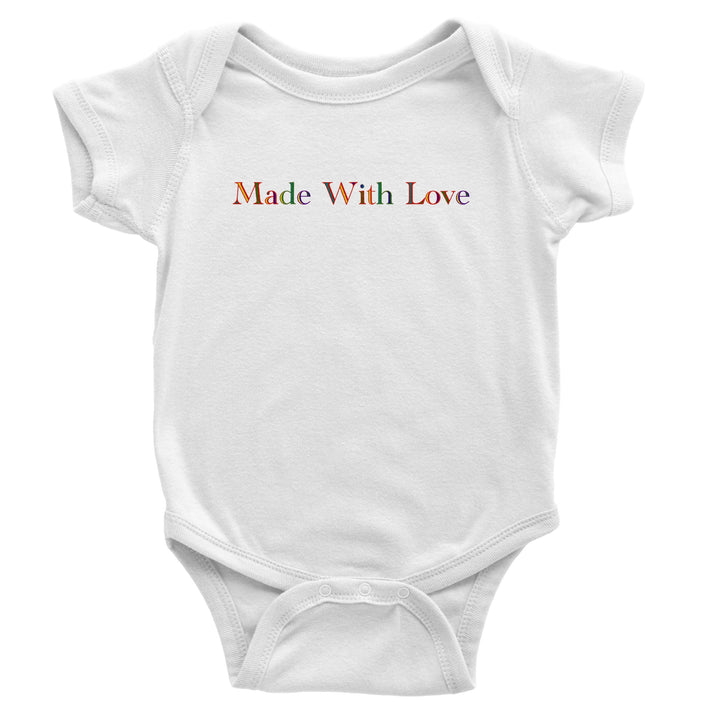 Classic Baby Short Sleeve Bodysuit Unisex "Made With Love"