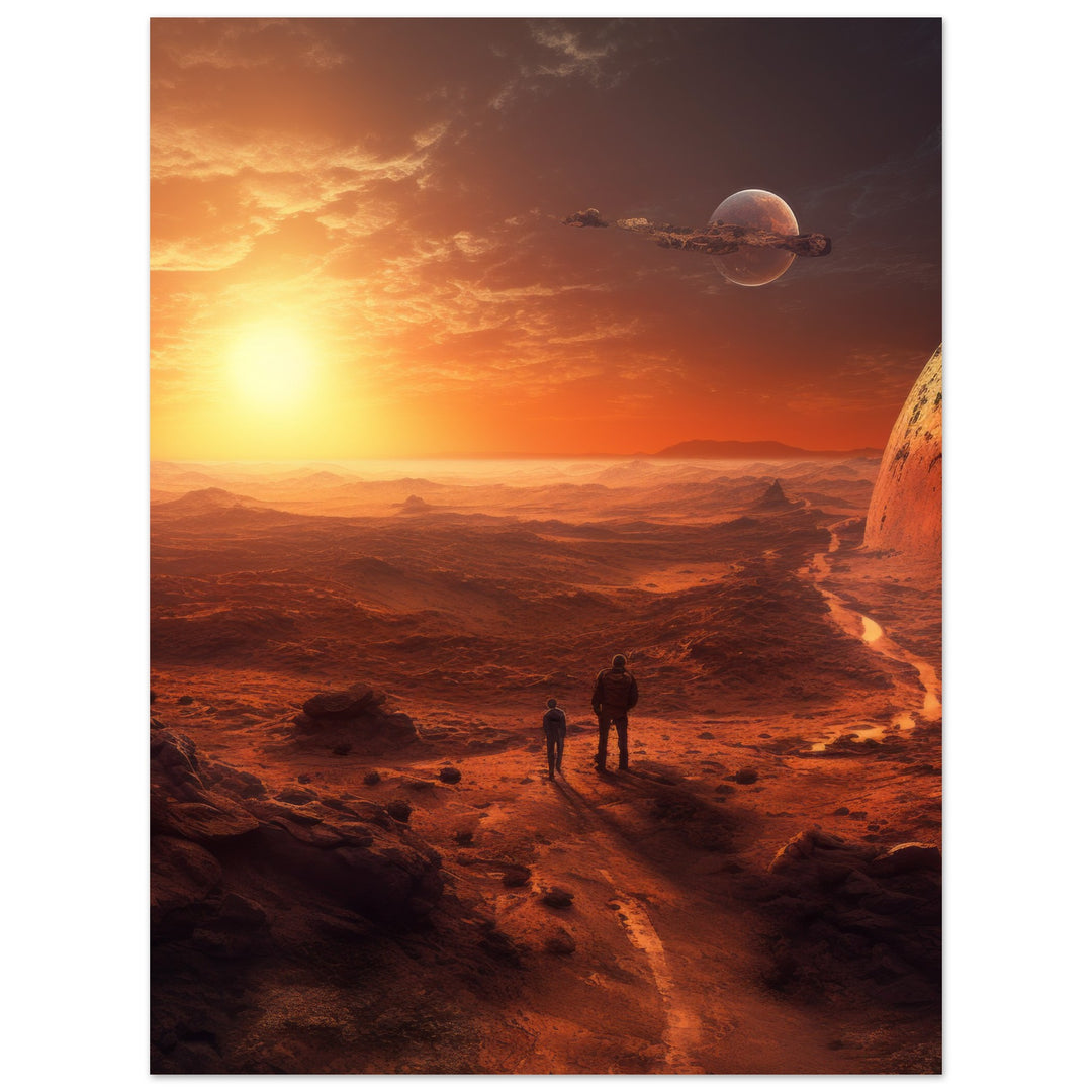 Classic Semi-Glossy Paper Poster - Sunset on Mars I
