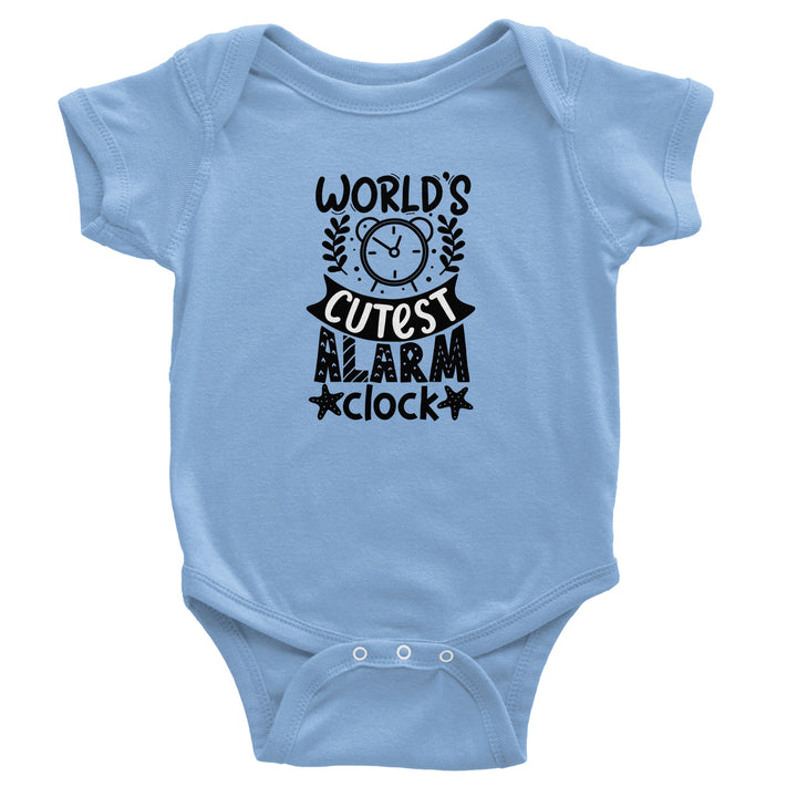 Classic Baby Short Sleeve Bodysuit - World's cutest alarm clock