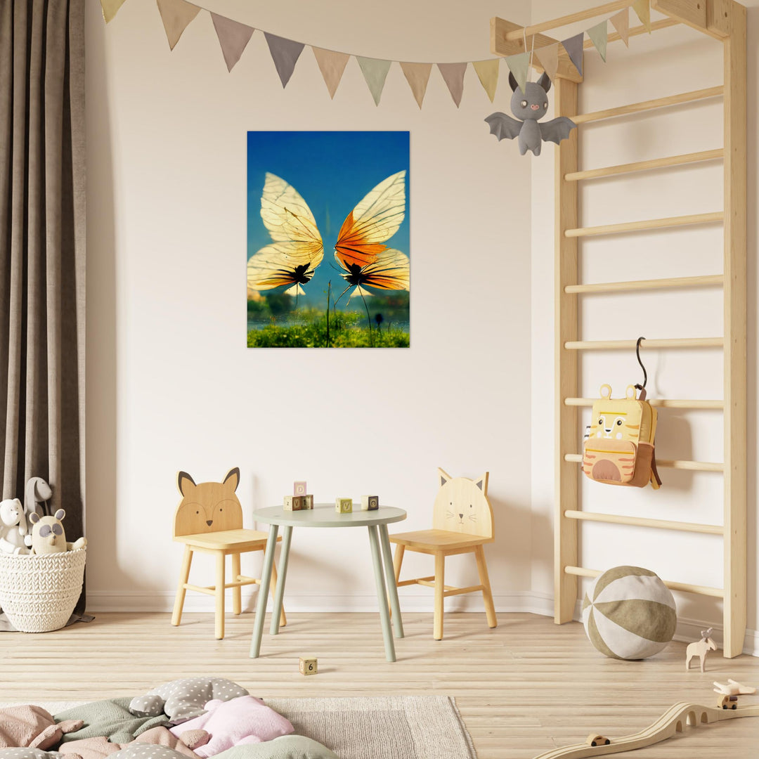 Classic Semi-Glossy Paper Poster - Dreaming Butterflies II
