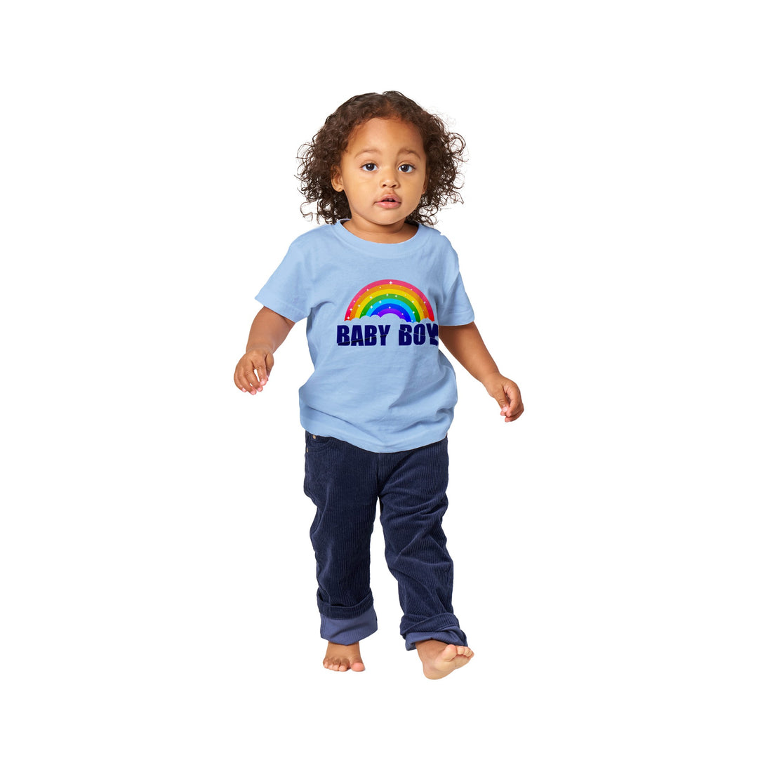 Classic Baby Crewneck T-shirt - Baby Boy Rainbow