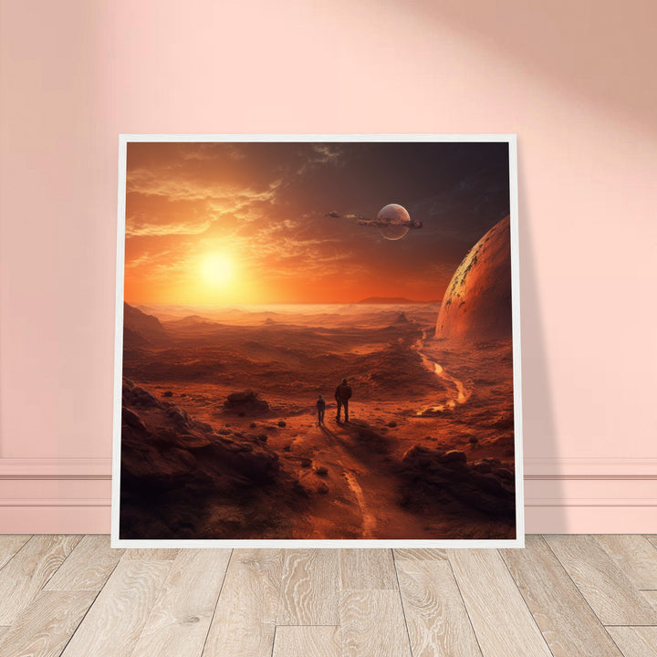 Premium Semi-Glossy Paper Wooden Framed Poster - Sunset on Mars I