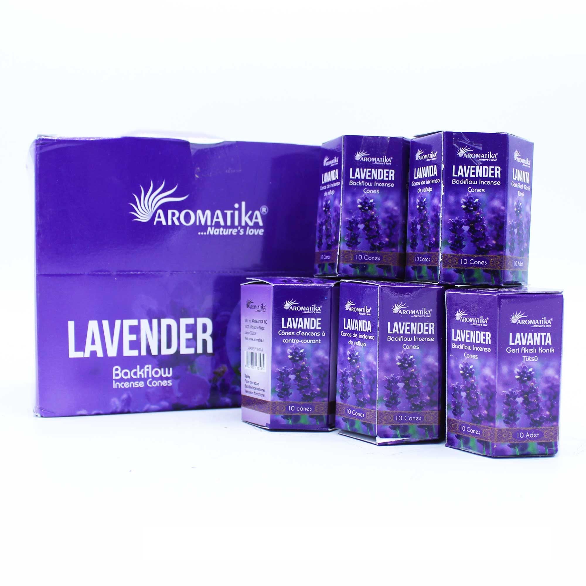 Pack of 10 Masala Backflow Incense - Lavender