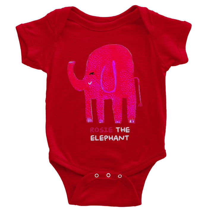 Classic Baby Short Sleeve Bodysuit - Rosie the elephant