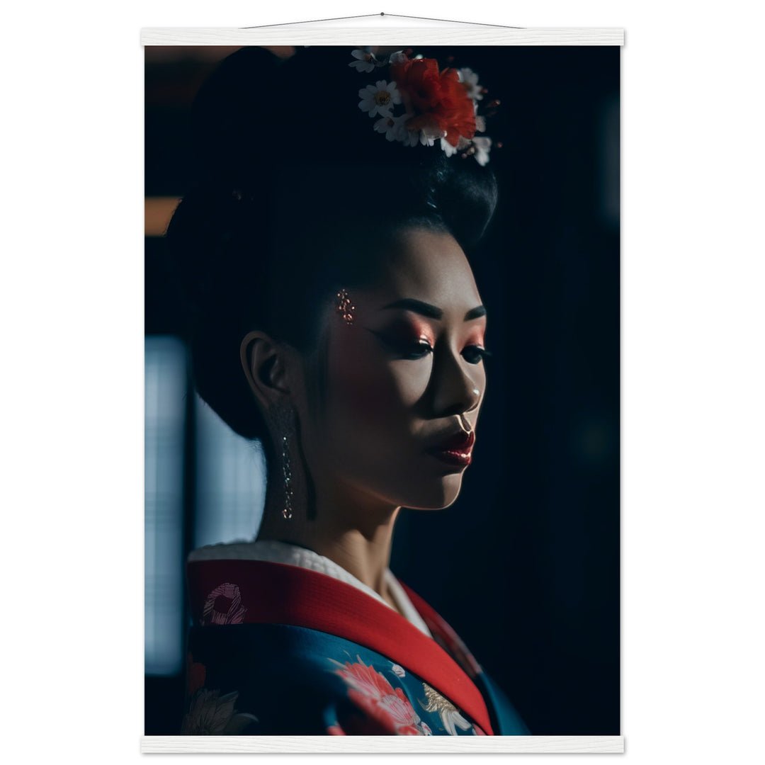 Museum-Quality Matte Paper Poster with Hanger - Geisha's Solitude
